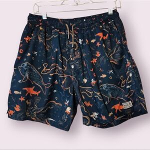 Baja Llama Neptune Stretch Swim Shorts With Zippered Pockets Mens XXL